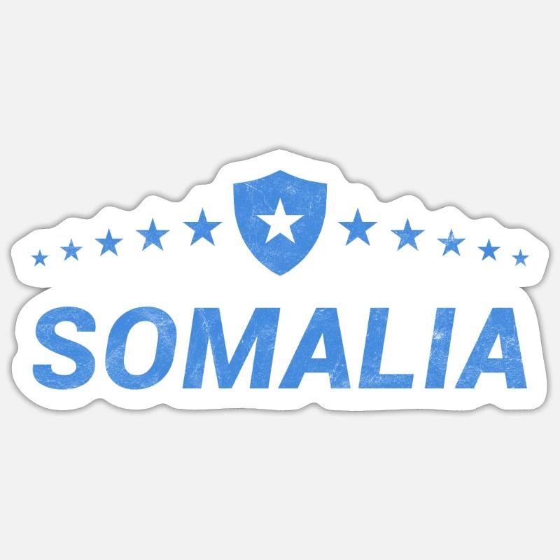 Somalia - Sticker Größe S (10 x 10 cm) - Mattweiß
