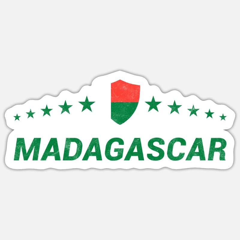 Madagaskar Sticker Größe S (10 x 10 cm)