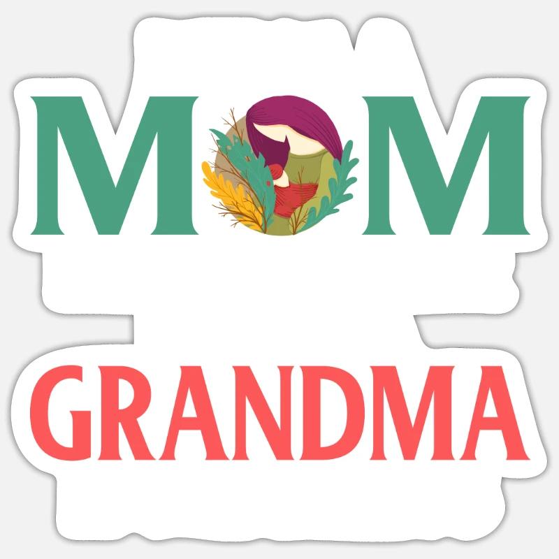 Cadeaux grand-mère - Sticker taille S (10 x 10 cm) - blanc mat