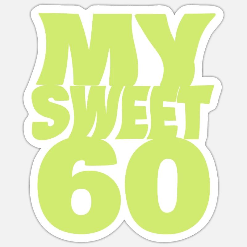 Doux 60 - Sticker taille S (10 x 10 cm) - blanc mat