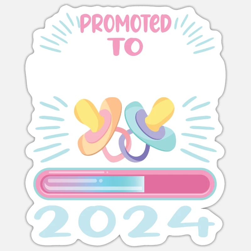 Mama 2024 Werdende Mutter Schwangerschaft Sticker Größe S (10 x 10 cm)