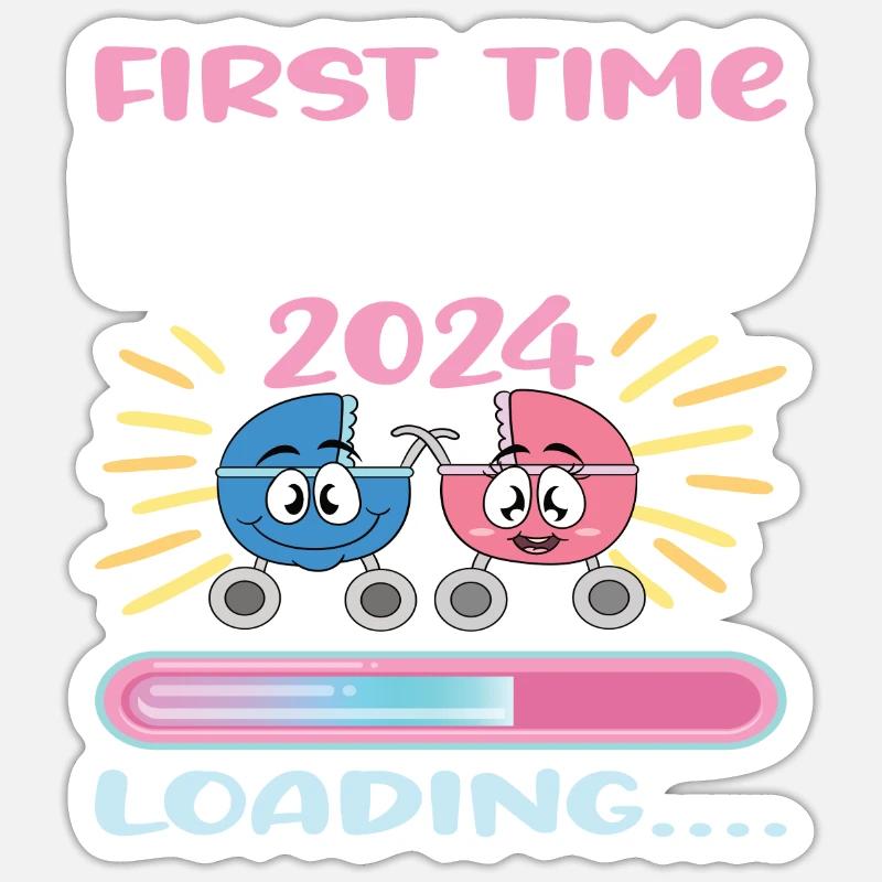 Mama 2024 Werdende Mutter Schwangerschaft Sticker Größe S (10 x 10 cm)