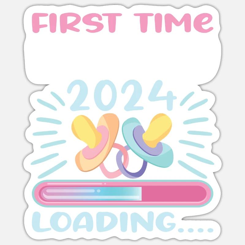 Mama 2024 Werdende Mutter Schwangerschaft Sticker Größe S (10 x 10 cm)