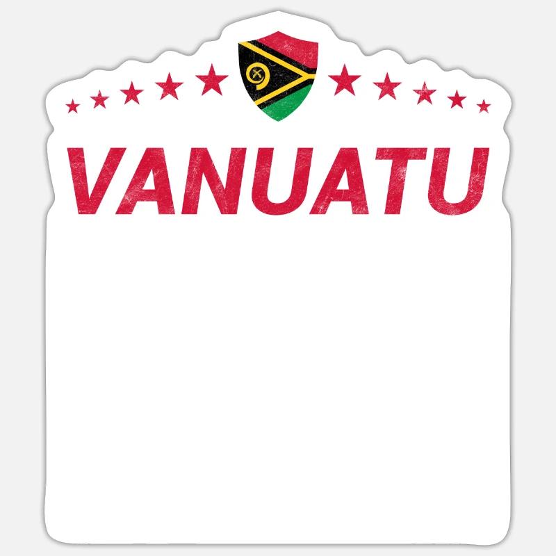 Vanuatu - Sticker size S (10 x 10 cm) - white matte