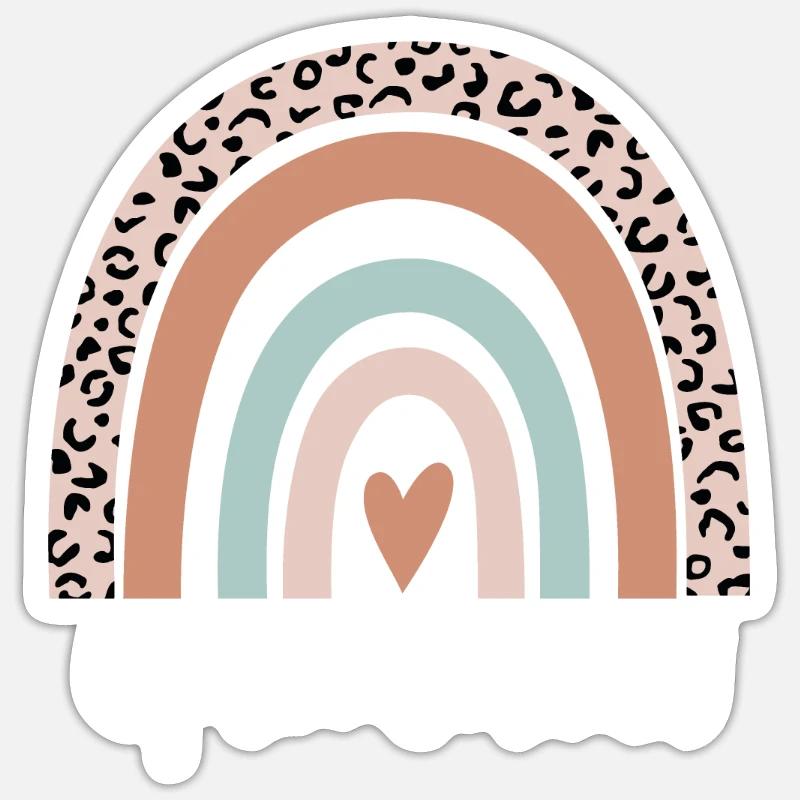 Optométriste Arc-en-ciel Léopard Drôle Optométriste Sticker taille S (10 x 10 cm)