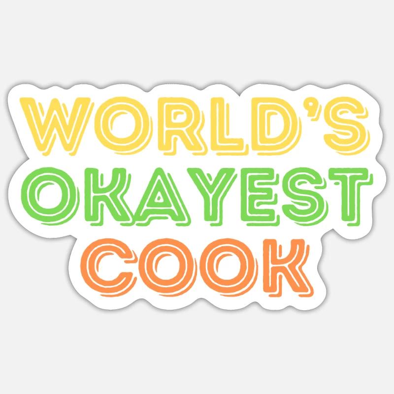 Funny Birthday Cook Culinary Chef - Sticker Größe S (10 x 10 cm) - Mattweiß