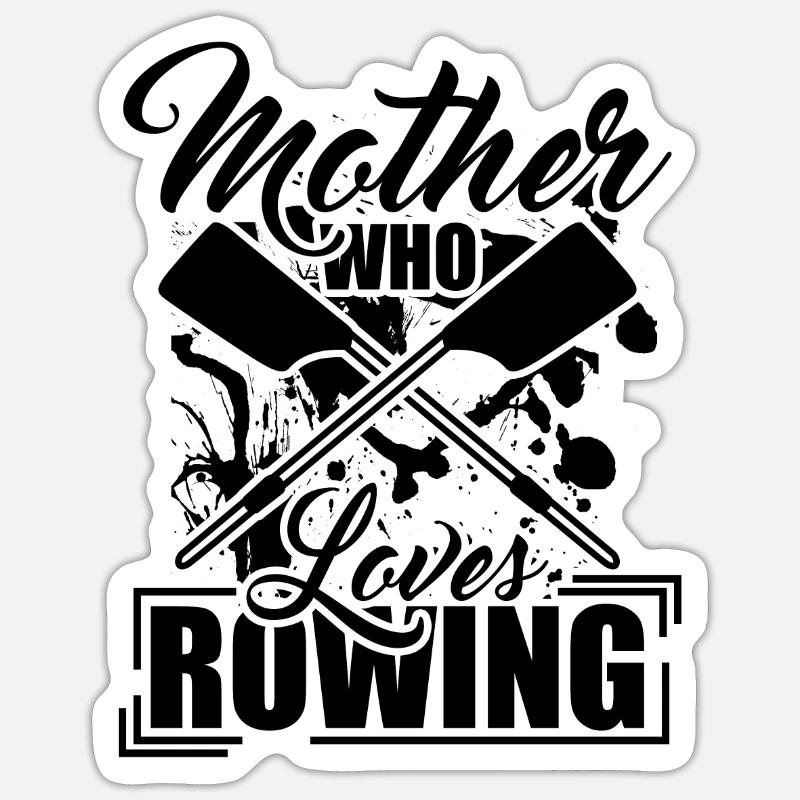 Rowing Mom - Sticker size S (10 x 10 cm) - white matte