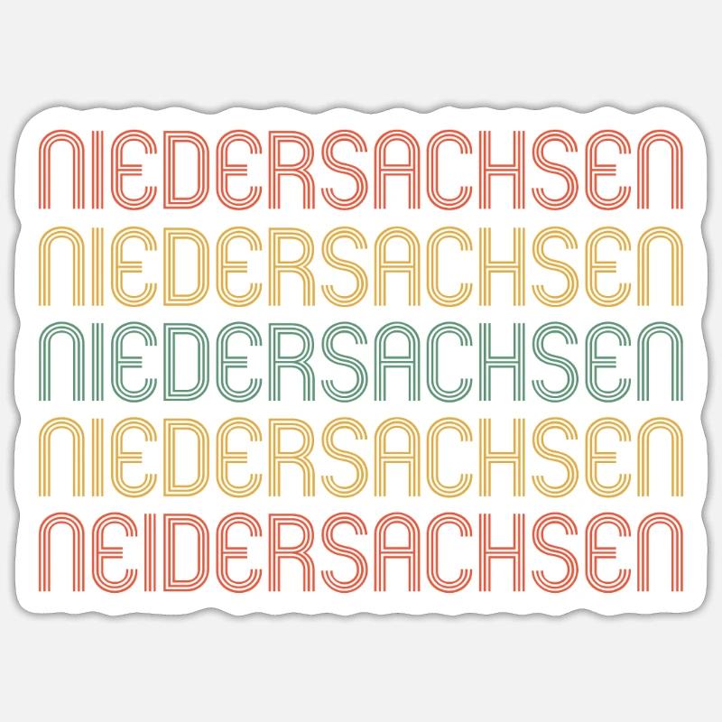 Basse-Saxe Basse-Saxe Basse-Saxe - Sticker taille S (10 x 10 cm) - blanc mat