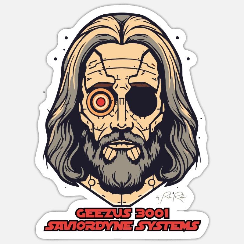 Tech Jesus : Systèmes Sauveurs Sticker taille S (10 x 10 cm)