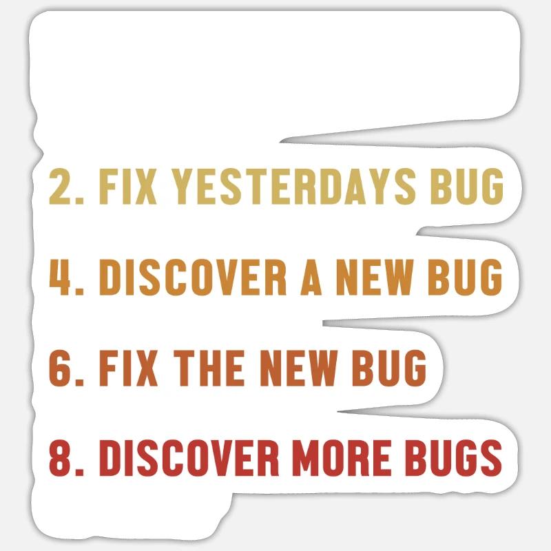Correction de bugs Perfect Day Développeur Codeur Programmeur Sticker taille S (10 x 10 cm)