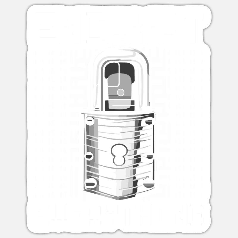 Ethical Hacker Ethischer Hacker Encrypt Everything Sticker Größe S (10 x 10 cm)