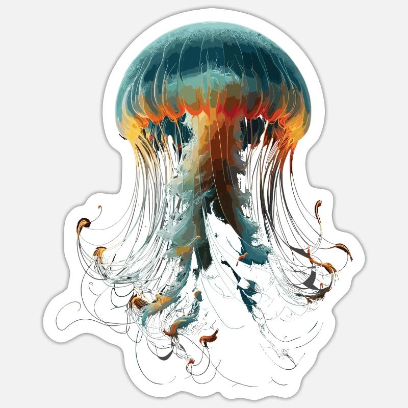 Jellyfish Sticker size S (10 x 10 cm)