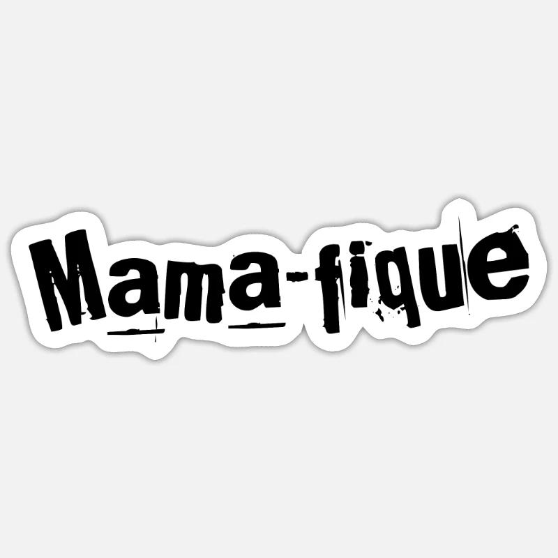 Mamafique Élégance Maternelle - Sticker taille S (10 x 10 cm) - blanc mat