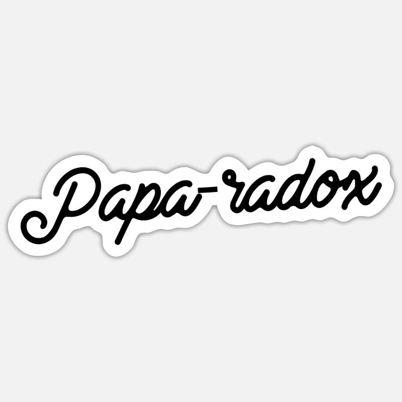 Papa-radox Élégance Sticker taille S (10 x 10 cm)