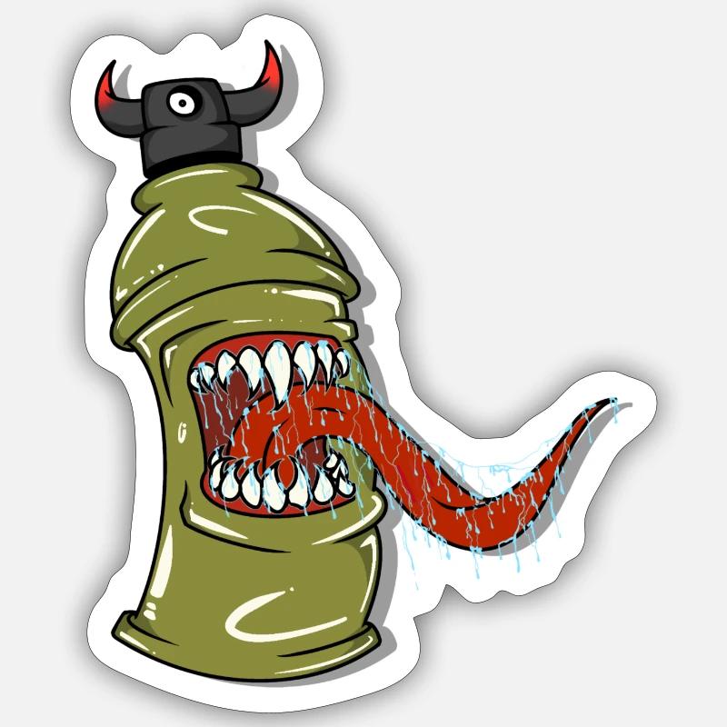 Devil Can - Sticker Größe S (10 x 10 cm) - Mattweiß