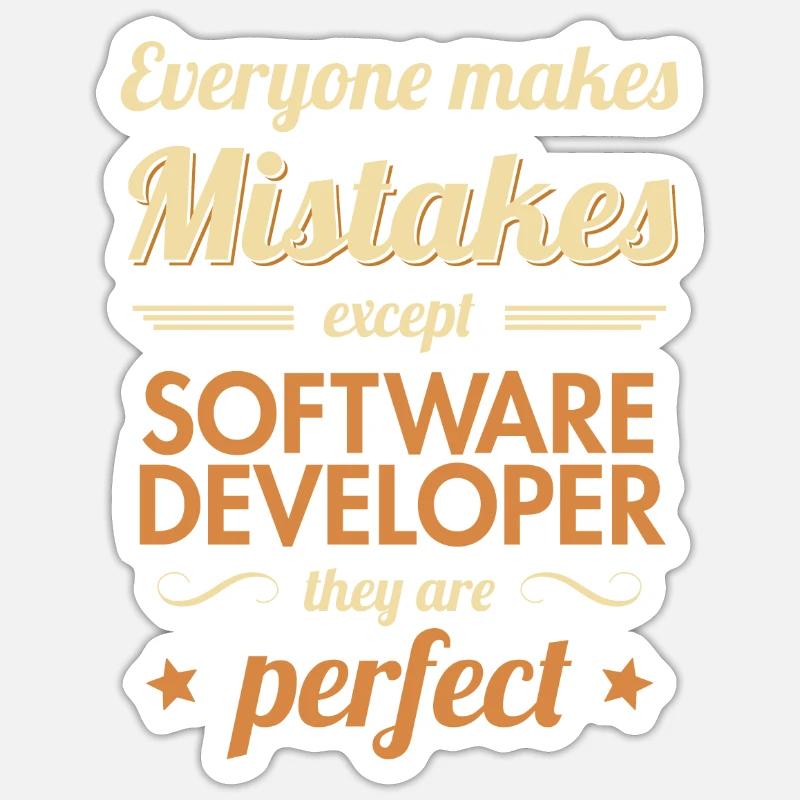 Software Developer are Perfect Developer Coder Sticker Größe S (10 x 10 cm)