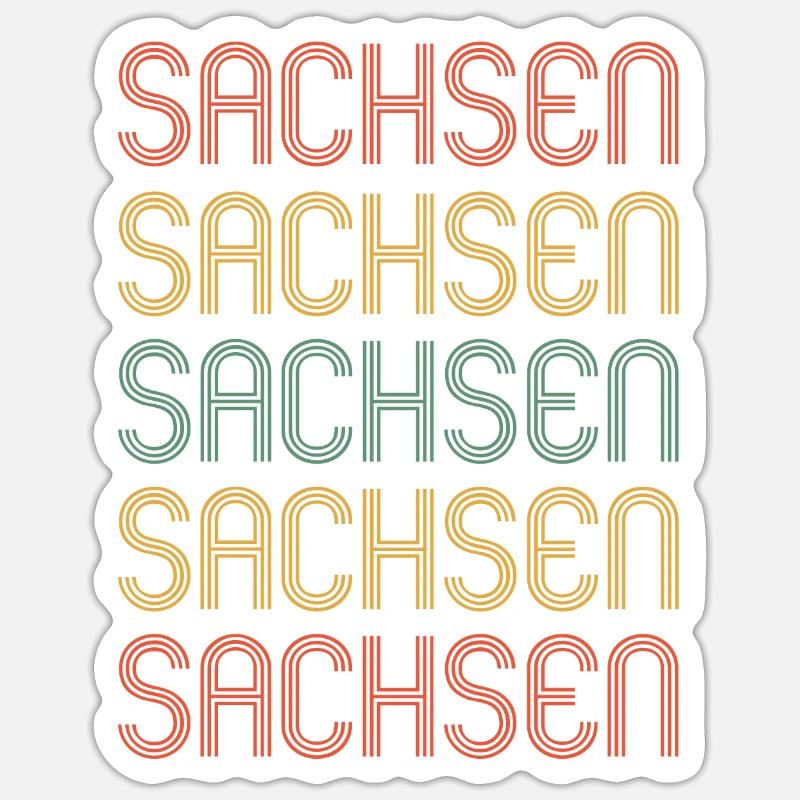Sachse Sächsin Sachsen - Sticker Größe S (10 x 10 cm) - Mattweiß