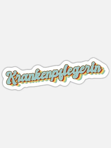 Pflegekraft Abschluss-Geschenk Krankenpflegerin - Sticker Größe S (10 x 10 cm) - Mattweiß
