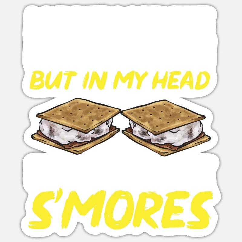 S'more Campfire Marshmallow Camping Sticker taille S (10 x 10 cm)