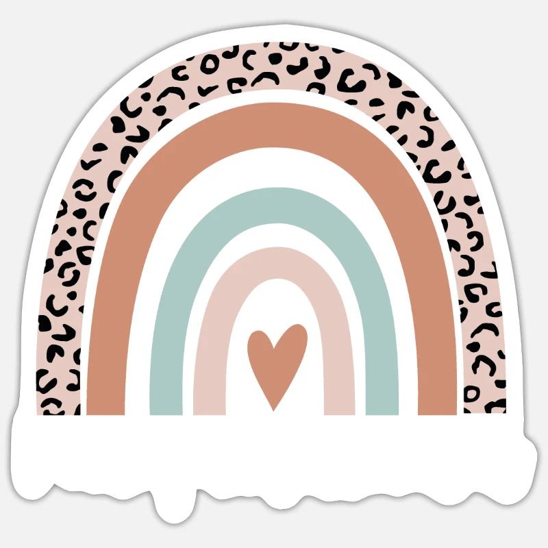 Paraprofessional Rainbow Leopard Funny Sticker size S (10 x 10 cm)