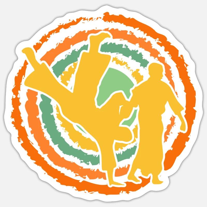 Aikido - Sticker size S (10 x 10 cm) - white matte