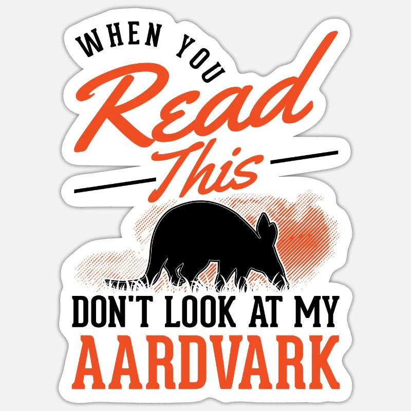 Aardvark Gift Aardvark - Sticker size S (10 x 10 cm) - white matte