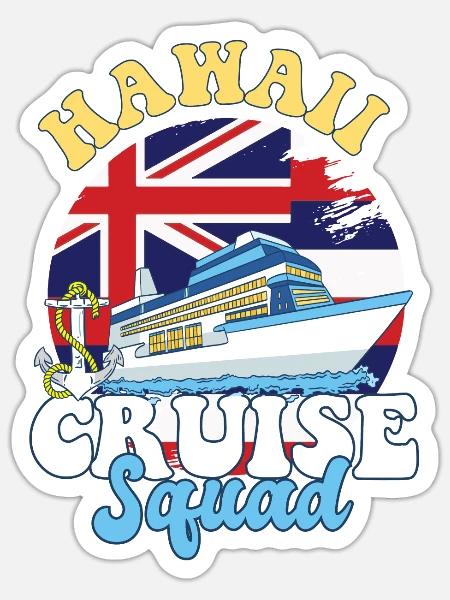 Hawaii Cruise Squad Family Vacation Trip - Sticker Größe S (10 x 10 cm) - Mattweiß