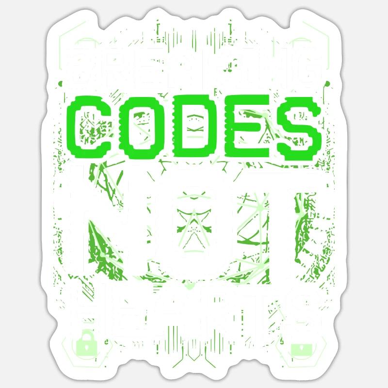 Ethical Hacker Breaking Codes Not Hearts Sticker Größe S (10 x 10 cm)