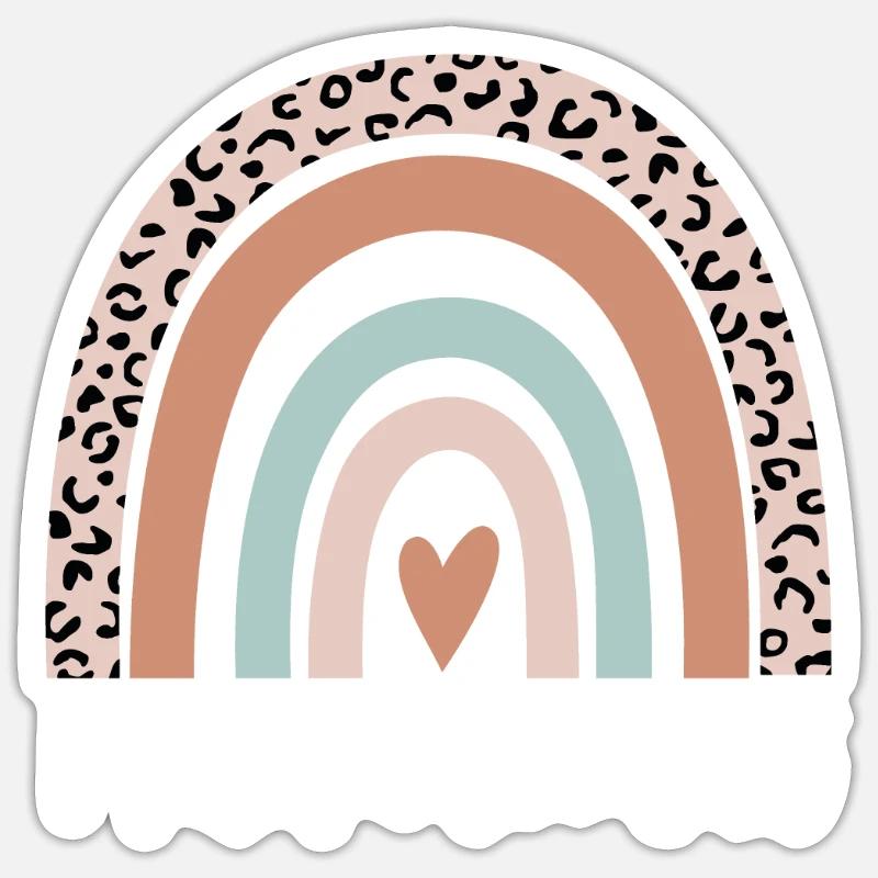 Phlebotomist Regenbogenleopard Lustiger Phlebotomist Sticker Größe S (10 x 10 cm)