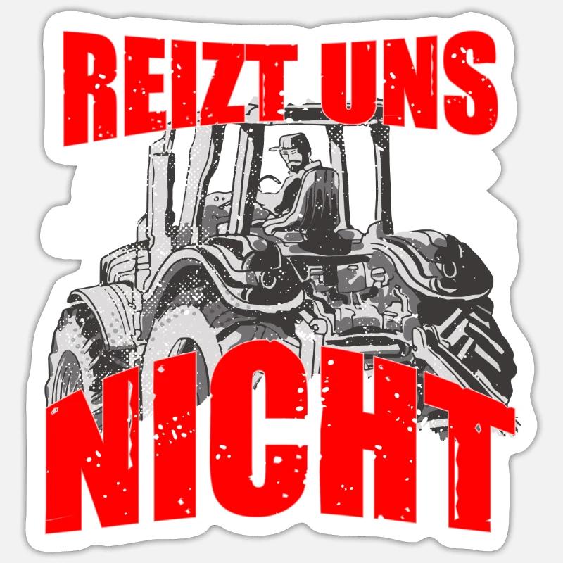 8 Januar 2024 Bauernprotest Traktor Sticker Größe S (10 x 10 cm)
