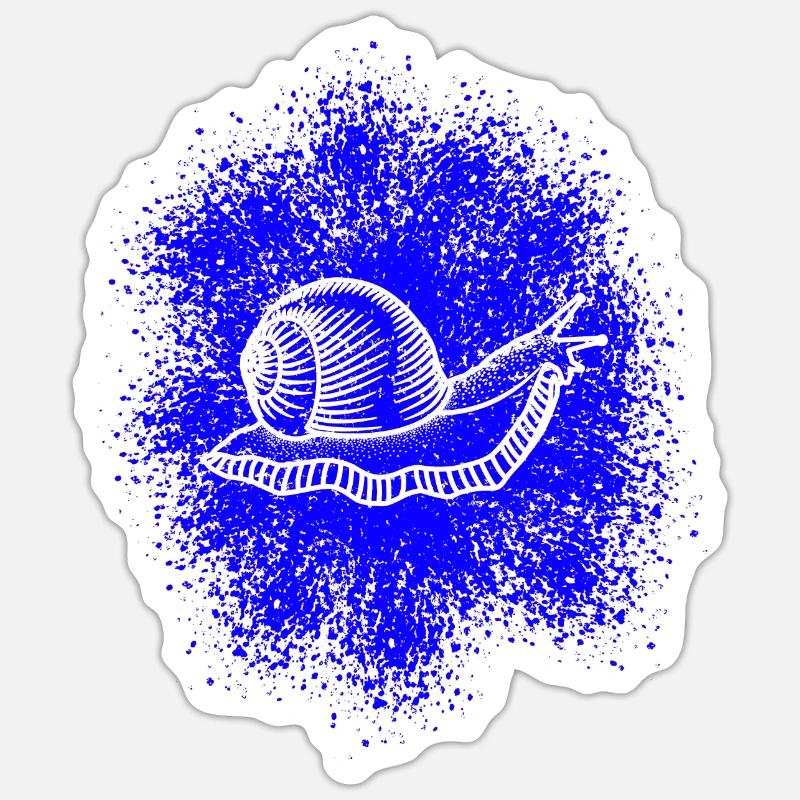 Snail with snail shell - Sticker size S (10 x 10 cm) - white matte