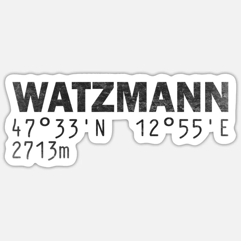 Watzmann Coordinates Altitude GPS Sticker size S (10 x 10 cm)