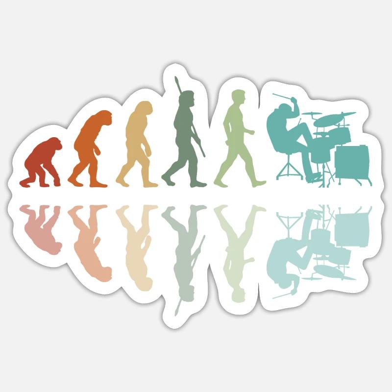Drummer Development - Sticker size S (10 x 10 cm) - white matte