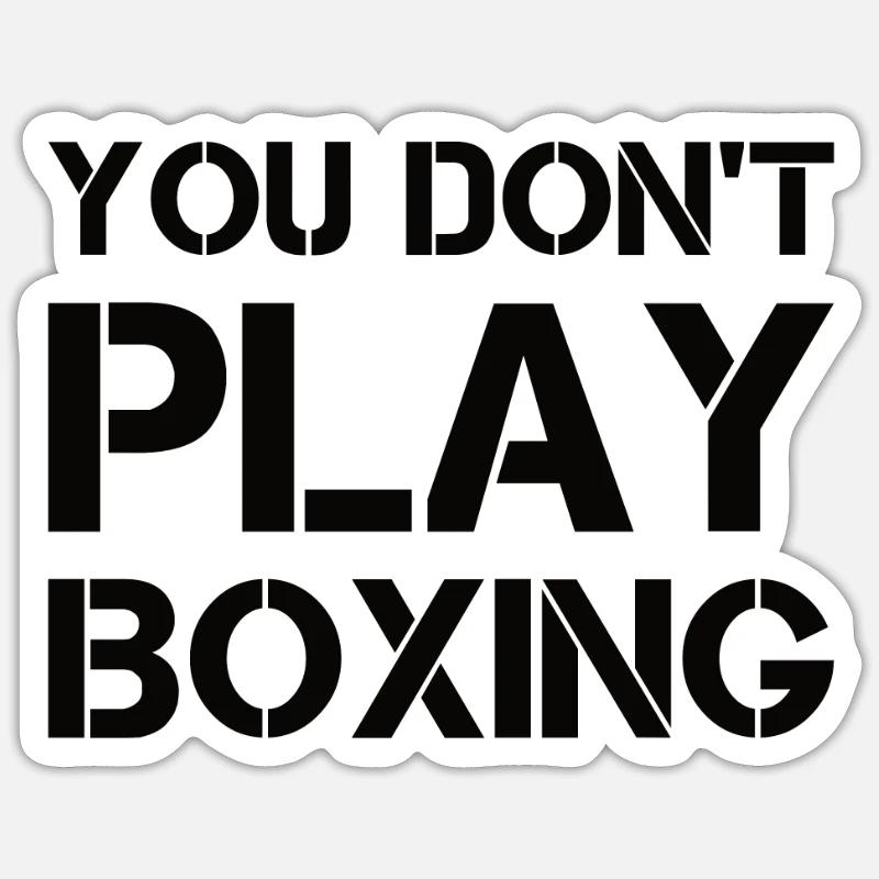 Boxe combattant, boxe, idée cadeau boxe Sticker taille S (10 x 10 cm)