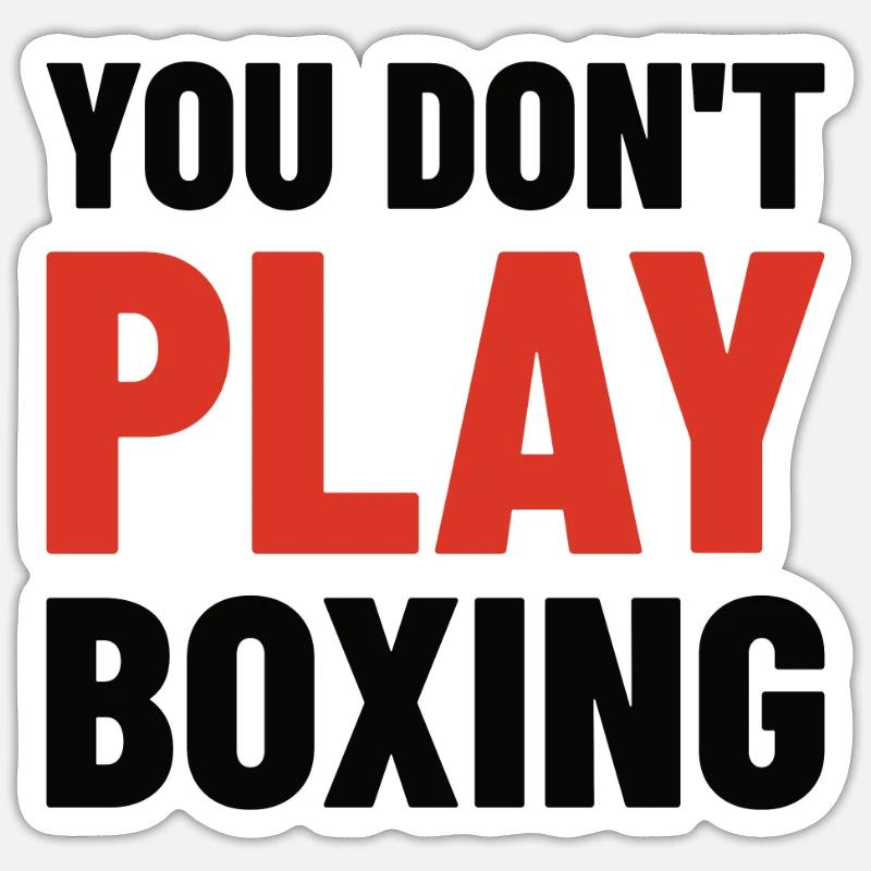 Boxe combattant, boxe, idée cadeau boxe Sticker taille S (10 x 10 cm)