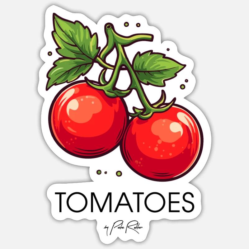 Tomates simples Sticker taille S (10 x 10 cm)