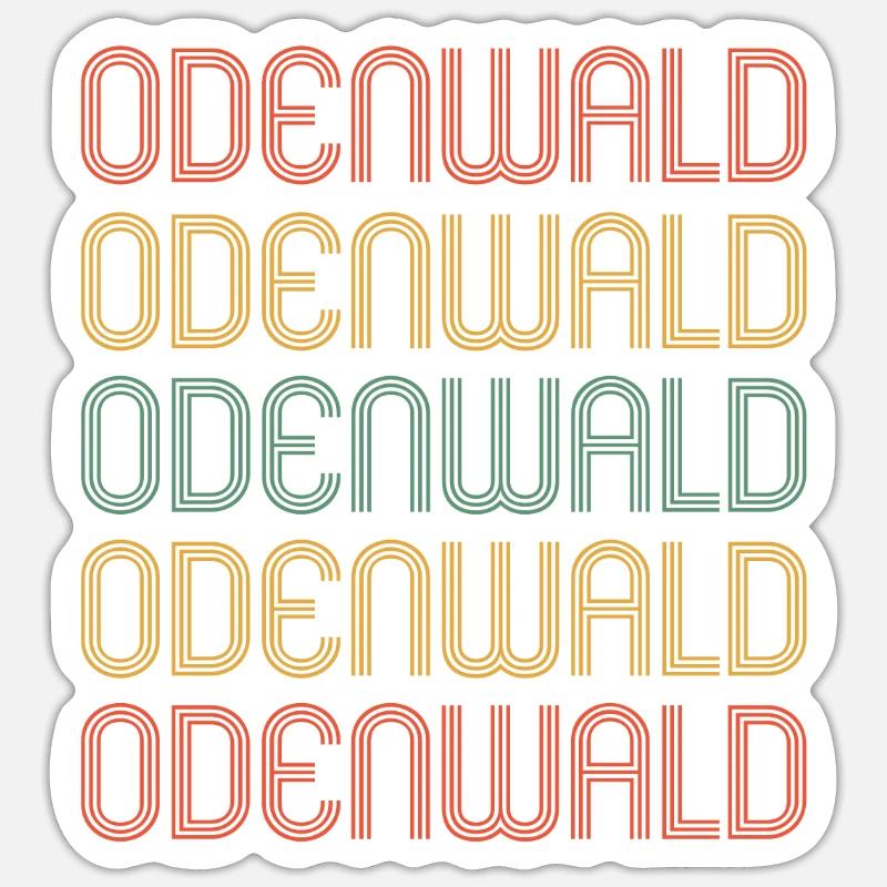 Odenwald - Sticker size S (10 x 10 cm) - white matte