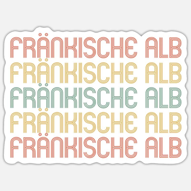 Franconian Alb - Sticker size S (10 x 10 cm) - white matte