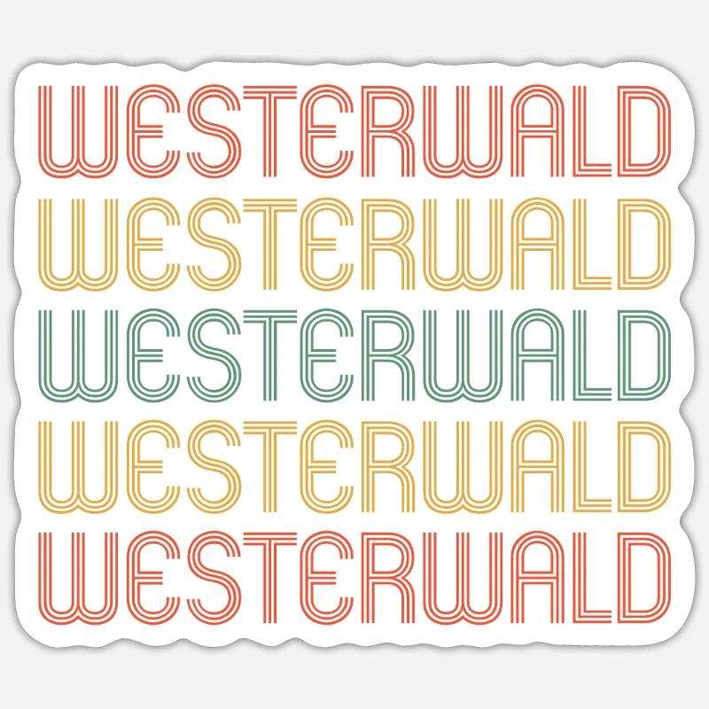 Westerwald - Sticker taille S (10 x 10 cm) - blanc mat