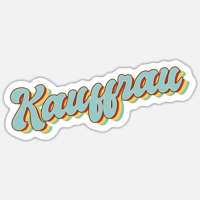 Einzelhändler Abschluss-Geschenk Kauffrau - Sticker Größe S (10 x 10 cm) - Mattweiß
