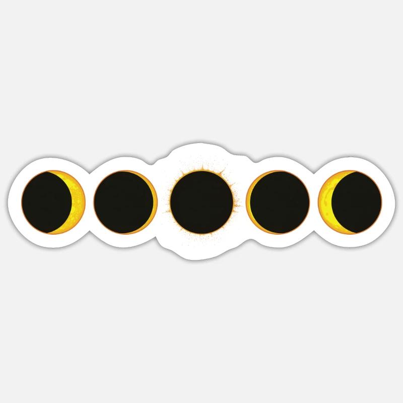 Expérience de l’éclipse solaire Soleil Sticker taille S (10 x 10 cm)