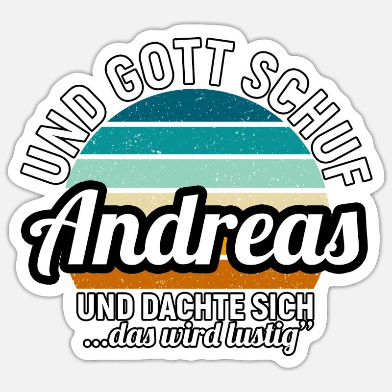 Andrej - Sticker Größe S (10 x 10 cm) - Mattweiß