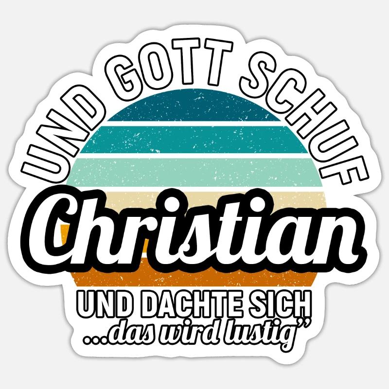 Christopher Sticker Größe S (10 x 10 cm)