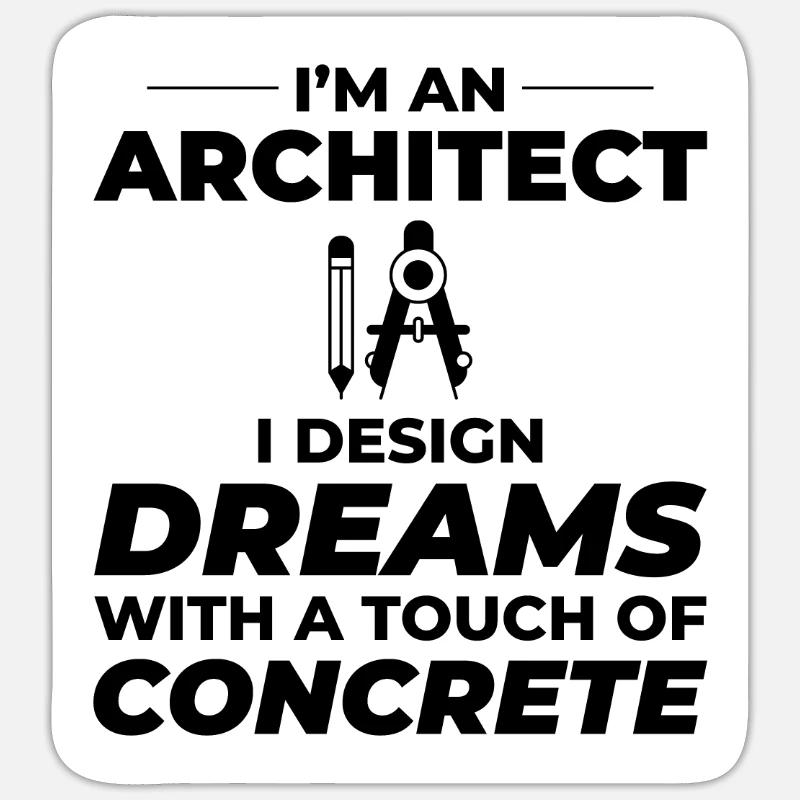Architecte Rêves Conception Béton Construction Sticker taille S (10 x 10 cm)