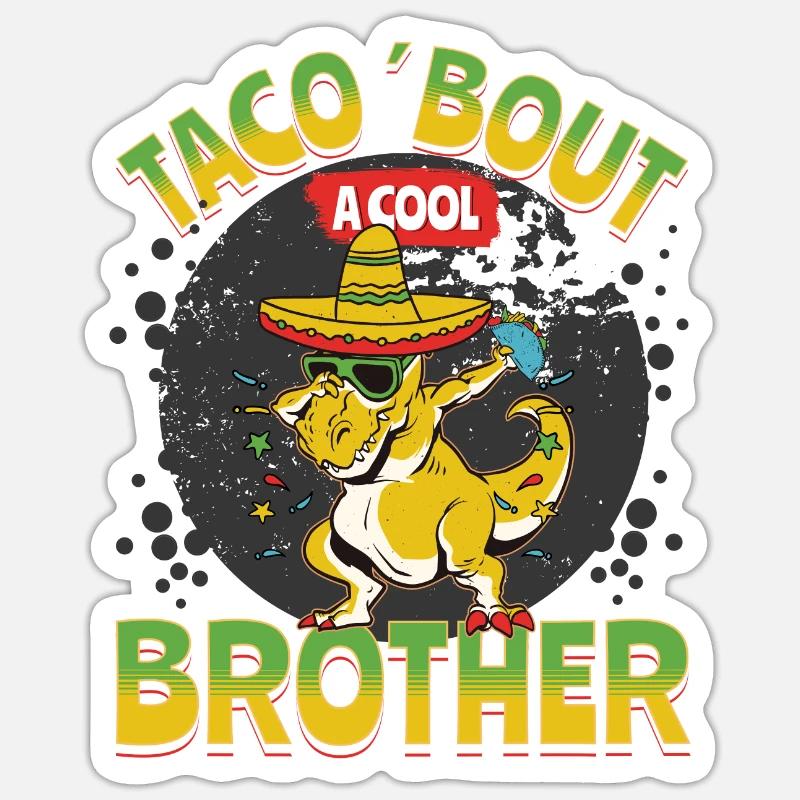 taco - Sticker taille S (10 x 10 cm) - blanc mat