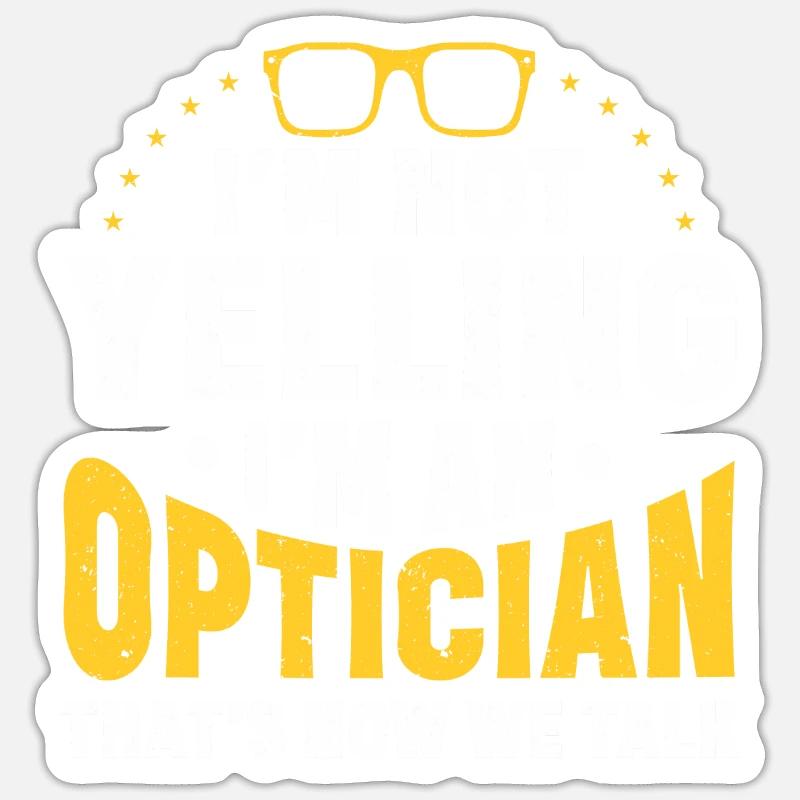 Optométriste Optométriste Optométrie - Sticker taille S (10 x 10 cm) - blanc mat