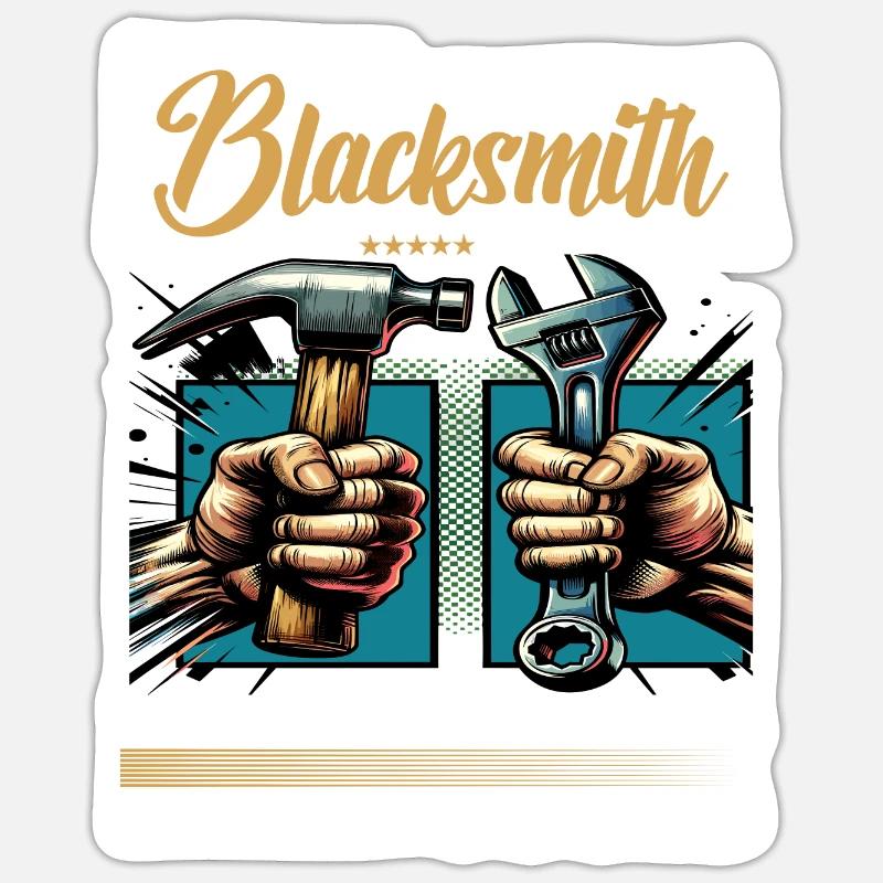 Blacksmith Beruf Spruch Arbeiter Sticker Größe S (10 x 10 cm)