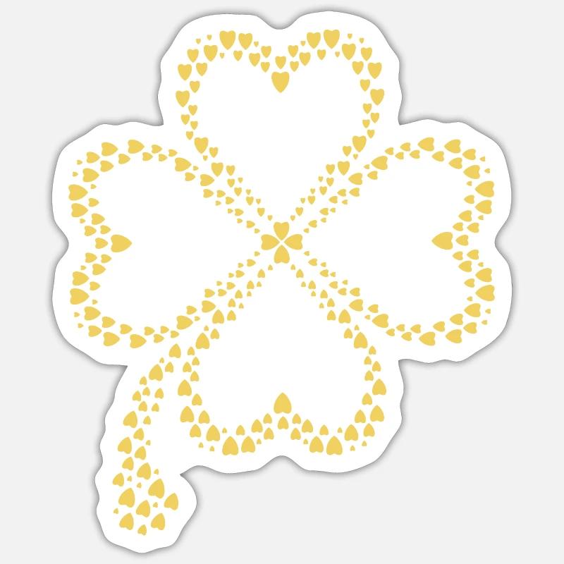 Sparkling clover design Sticker size S (10 x 10 cm)