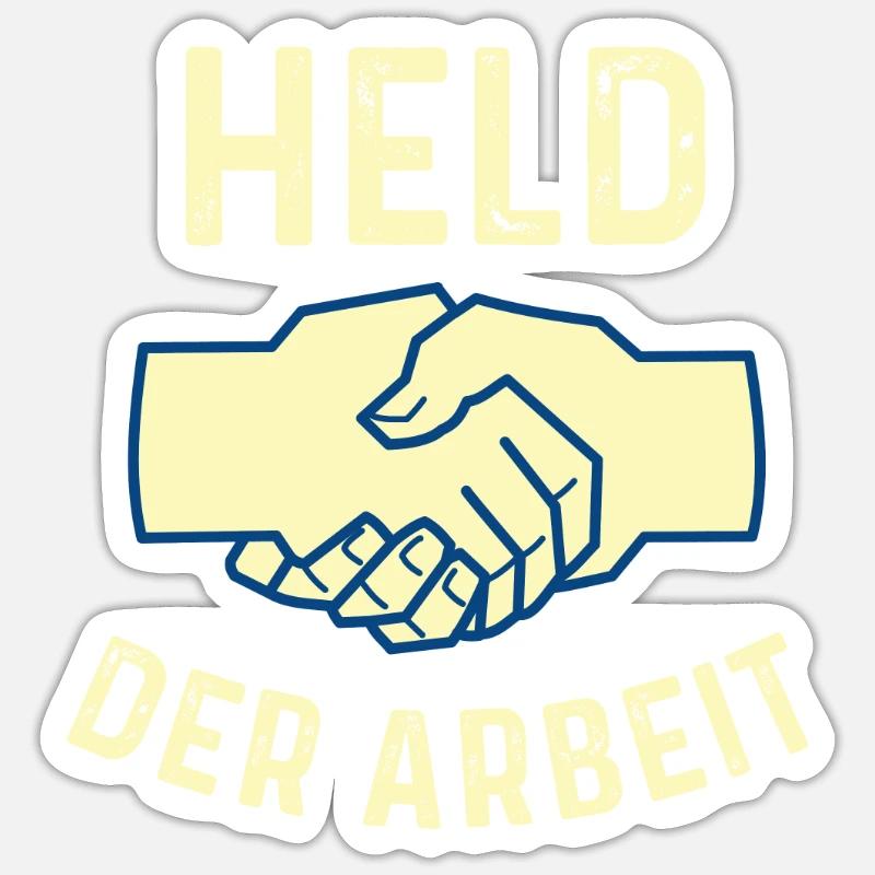Held Der Arbeit - Ostalgie Sticker Größe S (10 x 10 cm)