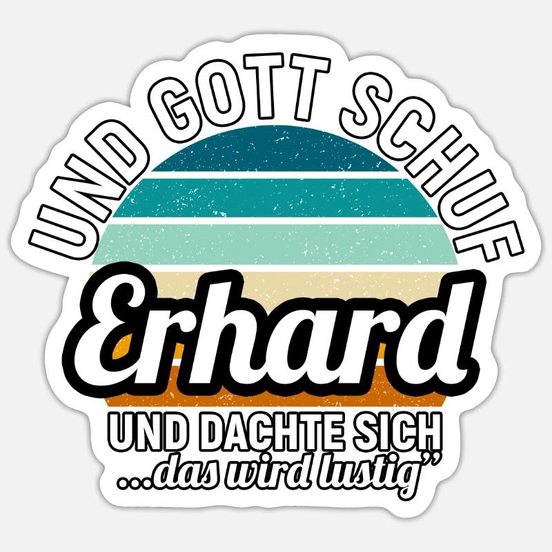 Erich - Sticker Größe S (10 x 10 cm) - Mattweiß
